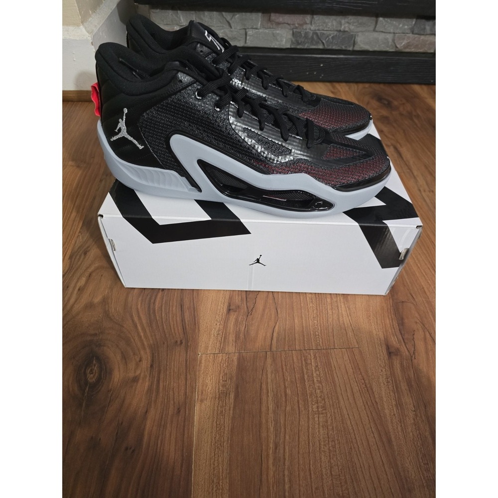 NIKE JORDAN TATUM 1 BASKETBALL BLACK/METALLIC SILVER SIZE MEN'S 13 [DZ3323-001]